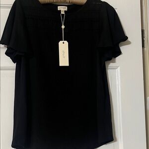 Greige Black Blouse for Women